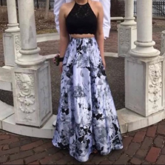 2 piece formal dresses long